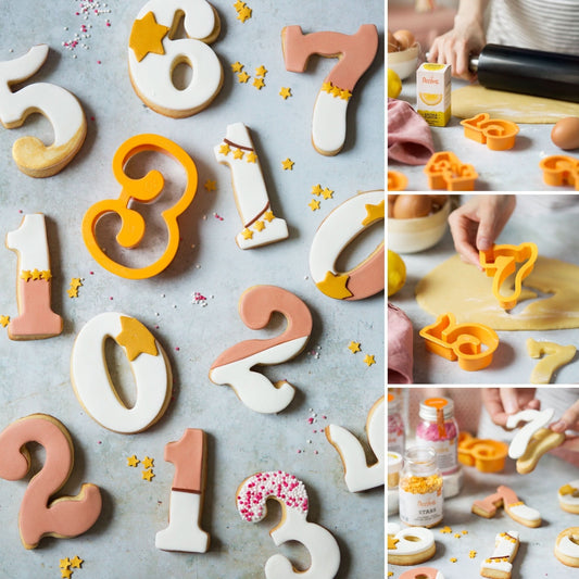 Kit 9 Cookie Cutters Giant Numbers