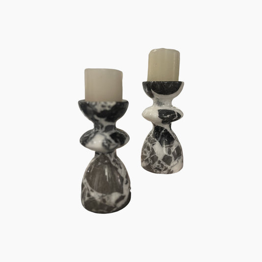 Deco Crush Marble Candle Holder Set