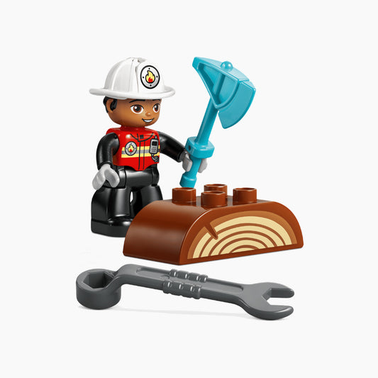 LEGO Fire Truck with Hose and Firefighter- 28 Pcs