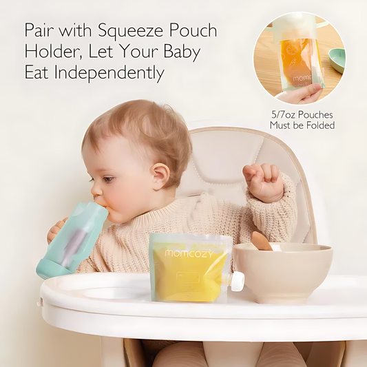 Momcozy 10 Reusable Baby Food Pouches - 100ML