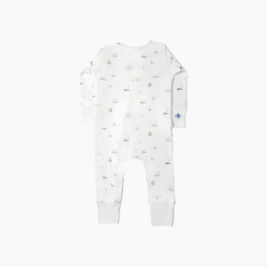 Snugbeenightwear cotton sleepsuit with graceful swans
