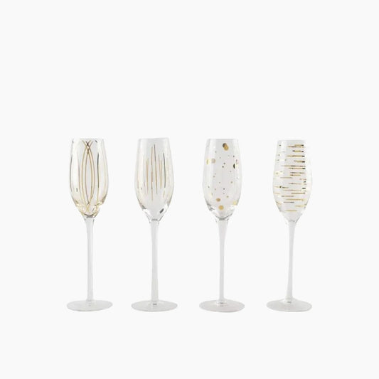 Kitchencraft Mikasa Cheers Champagne Flute Glasses