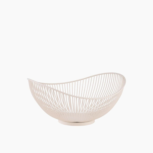 سلة Aps Svart قطر 29.5 × 25.5 سم ارتفاع 13.5 سم أبيض