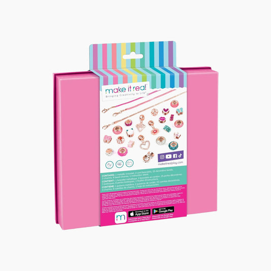 MAKE IT REAL Halo Charms racelets Think Pink- 28 Pcs
