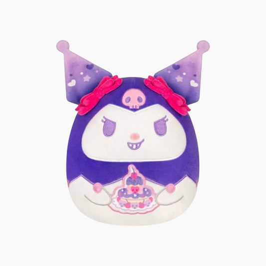 Rosha Sqsn- 8" Squishmallows Sanrio Kuromi 20th Anniversary Kuromi with Cake
