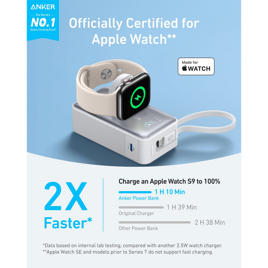 بنك الطاقة MagGo (10K، 35 واط، لساعة Apple Watch)