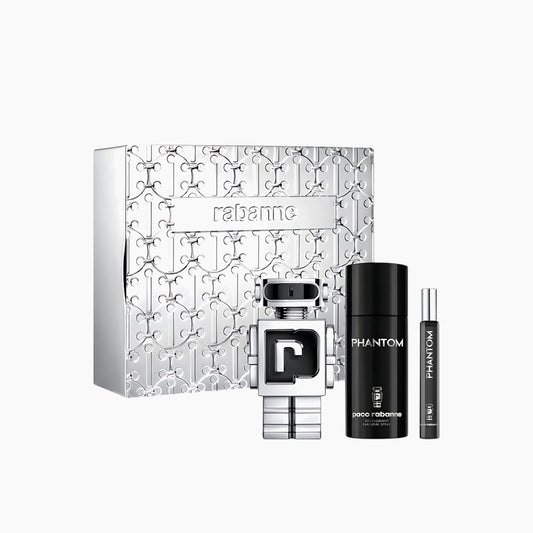 Paco Rabanne Phantom EDT 100Ml + EDT 10Ml + Deodorant 150Ml Gift Set For Men