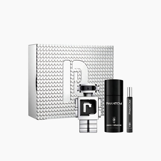 Paco Rabanne Phantom EDT 100Ml + EDT 10Ml + Deodorant 150Ml Gift Set For Men