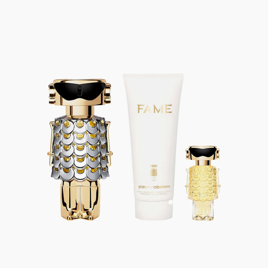 Paco Rabanne Fame EDP 80Ml + EDP 4Ml + Body Lotion 100Ml Gift Set For Women