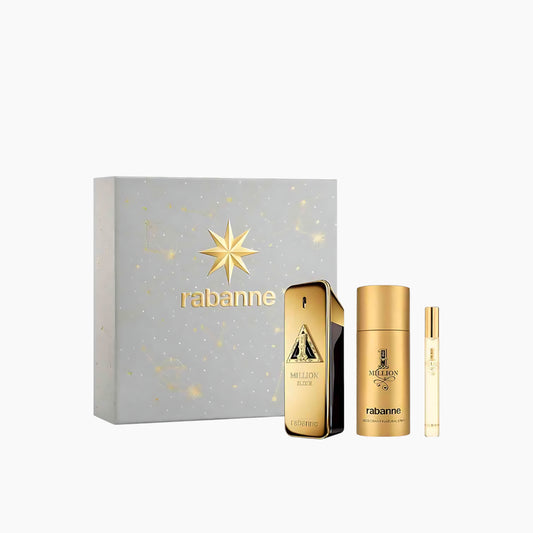 Paco Rabanne 1 Million Elixir Parfum Intense 100Ml + Parfum Intense 10Ml + Deodorant Spray 150Ml Gift Set For Men
