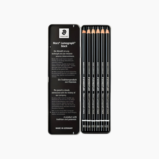 STAEDTLER METAL TIN PENCILS STAEDTLER MARS 6 PCS