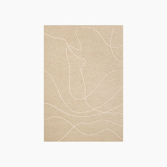 Spazio Home Textured Leaf Pattern Carpet