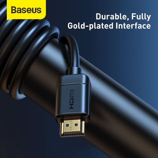 كابل محول HDMI إلى HDMI أسود عالي الدقة بطول 2 متر