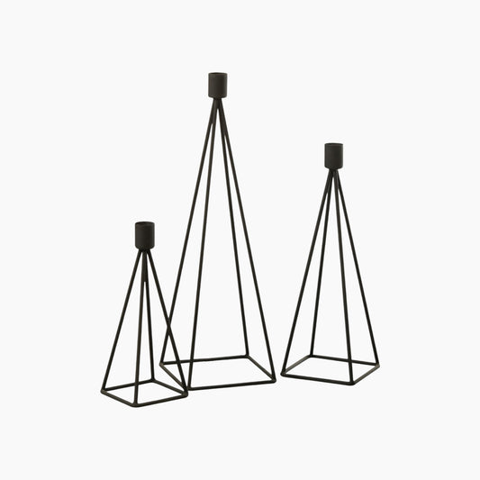 Deco Crush Metal Candle Holder Set of 3