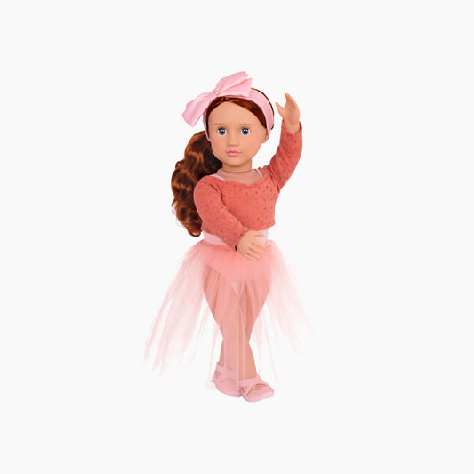 Battat Our Generation Ballet Doll With Orange Sweater, Aubrie