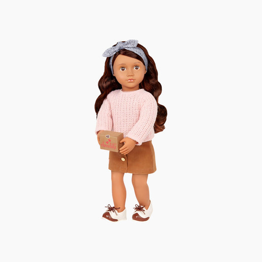 Battat Our Generation Deluxe Chocolate Doll With Book, Coco