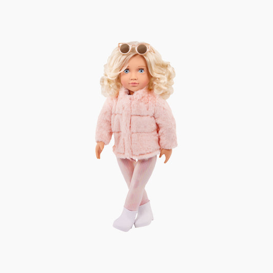 دمية باتات أور جينيريشن مع معطف فرو صناعي فاخر، آفا
