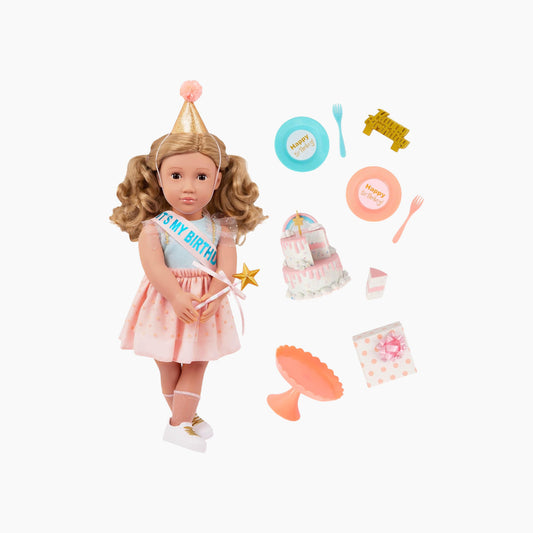 Battat Our Generation Activity Birthday Party Doll With Accessories, Romy