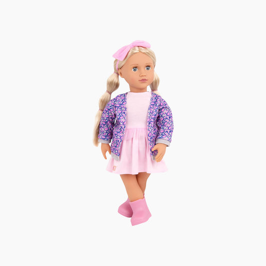 Battat Our Generation Doll With Leopard Print Cardigan, Joana