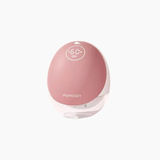 مضخة الثدي القابلة للارتداء Momcozy M9 رمادية اللون، يتم التحكم بها عن طريق تطبيق الهاتف المحمول
