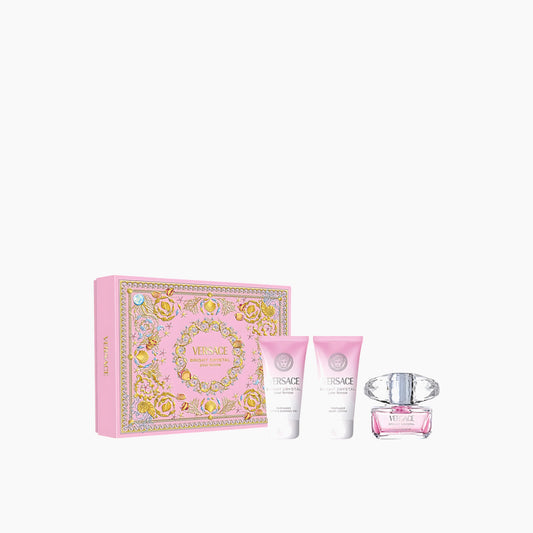 Versace Bright Crystal EDT 50Ml + Shower Gel 50Ml + Body Lotion 50Ml Gift Set For Women