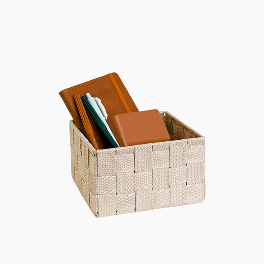 EH Living Shine Polypropylene Basket Beige
