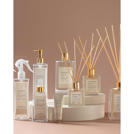 EH Living بخاخ معطر للغرفة برائحة الزهور البيضاء 500 مل بيج