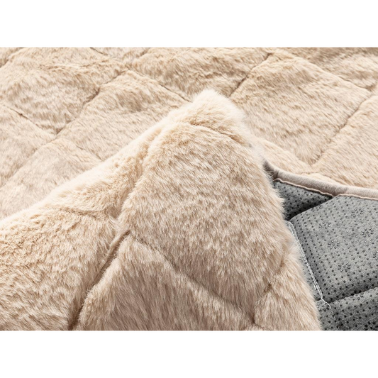 EH Living Soft Touch Rabbit Plush Carpet 120x180 cm Beige