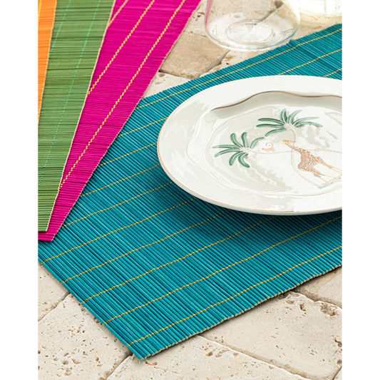 EH Living Farleg Bamboo 4 Pcs Table Mat 45x30 cm Colored