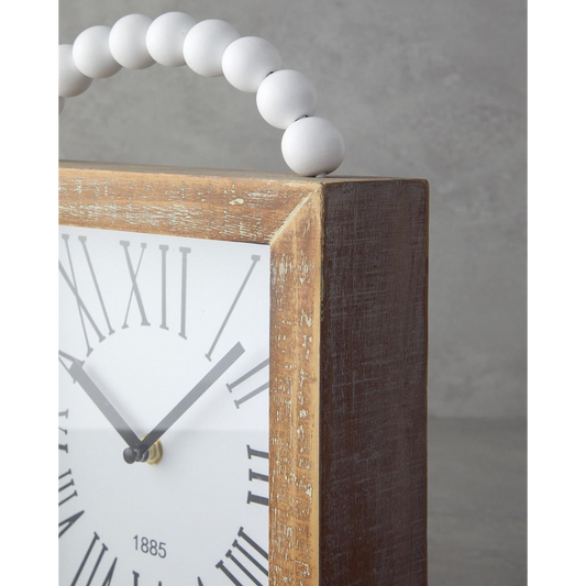 EH Living Adela Wooden Clock 25x32x6,5 cm Natural