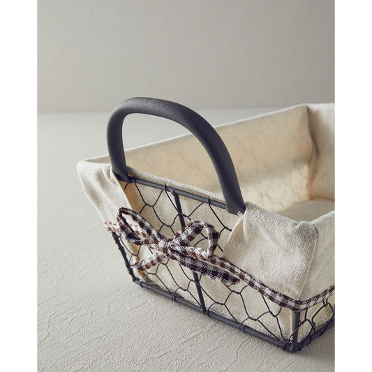 EH Living Lydia Metal Bread Basket 30x20 cm Beige