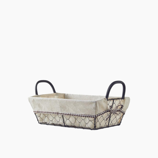 EH Living Lydia Metal Bread Basket 30x20 cm Beige