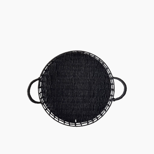 EH Living Calantha Paper- Metal Tray 35 cm Black
