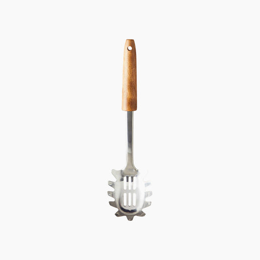 EH Living Woody Spaghetti Steel Spaghetti Ladle Serving Tool 31 cm Brown