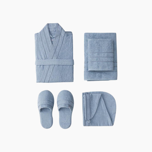 EH Living Soft Cotton Bathrobe L-XL Light Blue