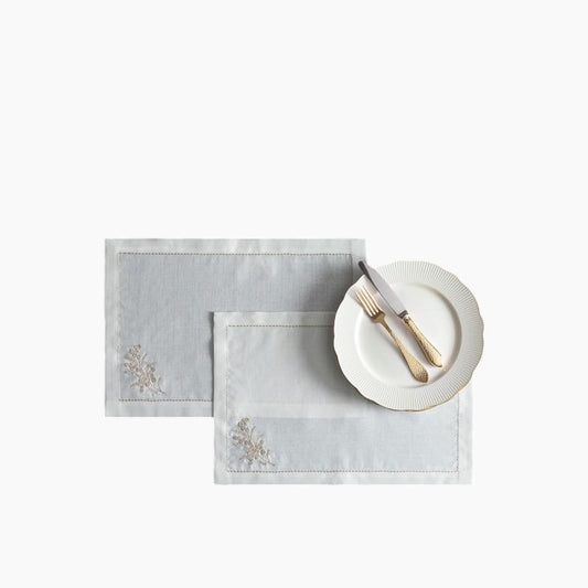 Madame Coco Light Gold Gardenia Coaster 4 Pieces