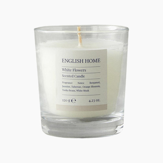شمعة معطرة EH Living بالزهور البيضاء 120 جرام