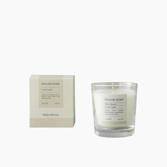 شمعة معطرة EH Living بالزهور البيضاء 120 جرام