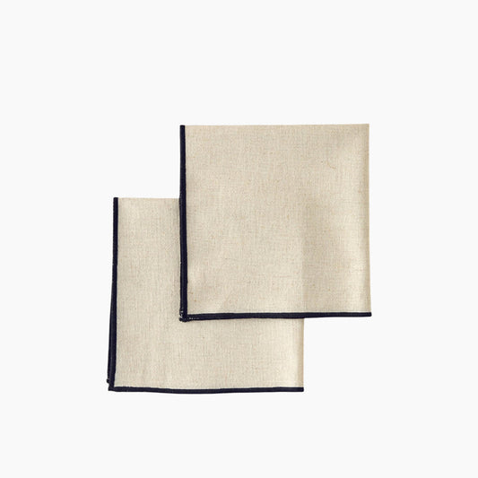 EH Living مناشف ضيوف عصرية من الكتان والقطن قطعتين 35x35 سم