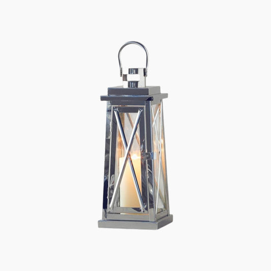 Carly Metal Lantern 42 cm Silver
