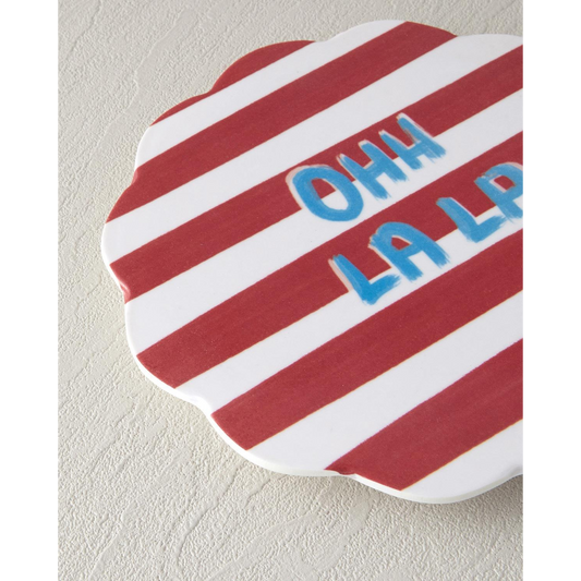 EH Living Oh La La Melamine Trivet 17 cm Red