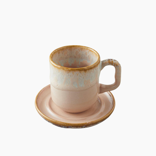 Alicent Ceramic Double 4 Pieces 2 Servings Coffee Cup Set 150 ml