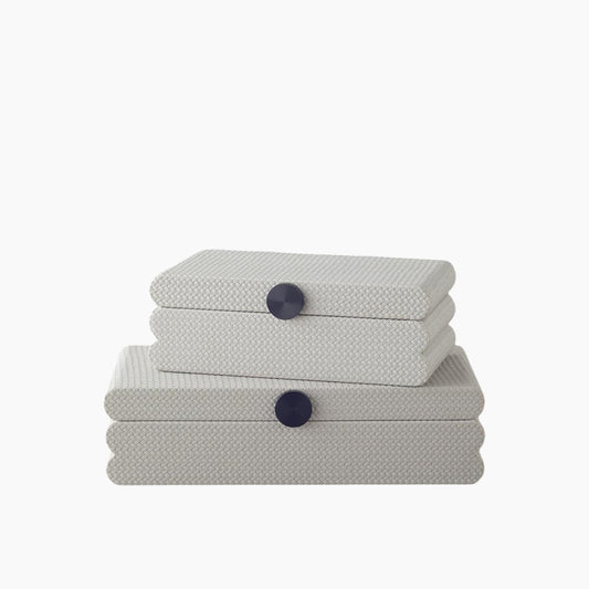 صندوق EH Living Krina الزخرفي 23x13x8 سم كريمي