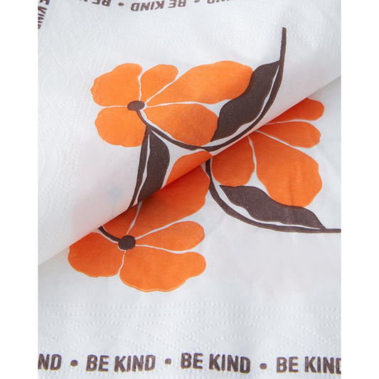 مناديل ورقية EH Living Be Kind، 20 قطعة، 33x33 سم، برتقالي