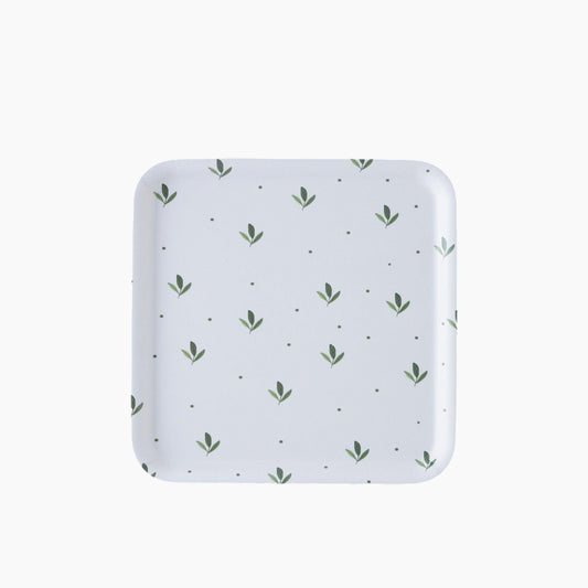 EH Living Feuille Melamine Anti-slip Tray 33x33 cm Green