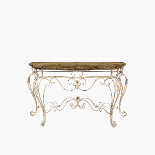 Antique W/Wood Console