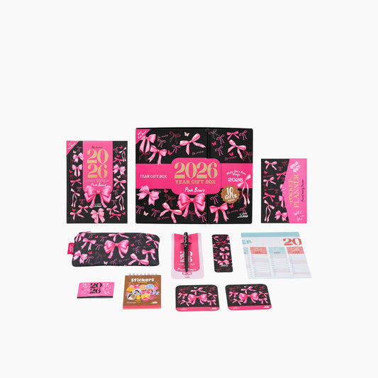 Pink Bows Agenda Gift Set 2026