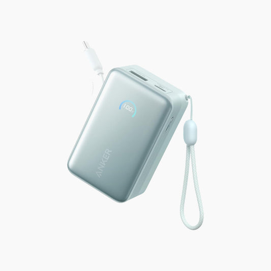 باور بانك Anker Nano مع كابل USB-C مدمج قابل للسحب