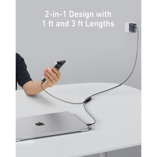 أنكر 2 في 1 USB-C إلى USB-C (140 واط)