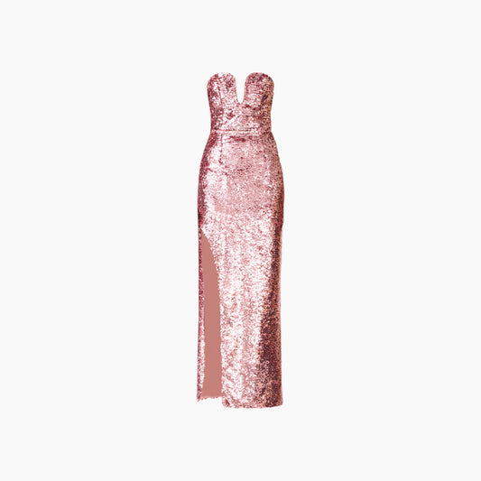 Elliatt Alissa Sequin Strapless Gown in Pink